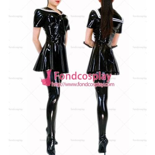 Sexy Sissy Maid Pvc Uniform Dress Cosplay Costume Tailor-made[CK880]