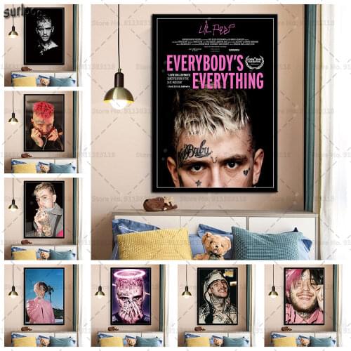 RIP Lil Peep Hip Hop Star Poster Prints Wall Art Canvas Painting Posters Picture for Living Room Home Decoration