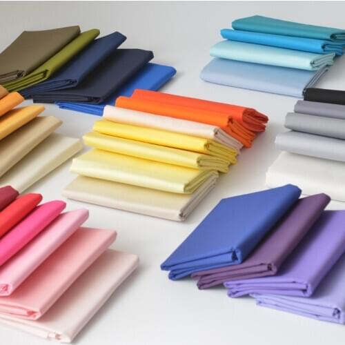 Half Meter Solid Color 100% Cotton Poplin Fabric For Handmade DIY Children Baby Garment Dress Skirt T1349