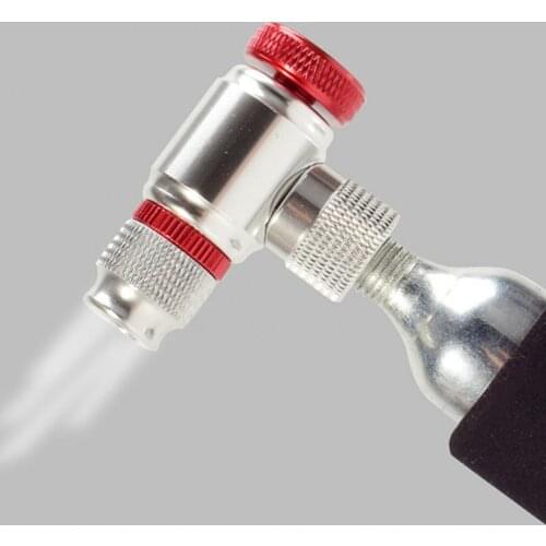 Portable Mountain bike CO2 cylinder pump Gas Nozzle Bicycle Fast Inflator Inflatable Head Adapter Fit French American Valve 2021