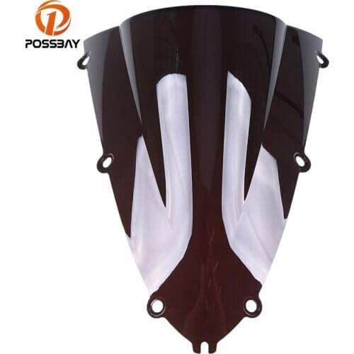 POSSBAY Motorcycle Windshield Wind Deflector Double Bubble Moto Scooter Windscreen Cafe Racer For Yamaha R1 1998-1999