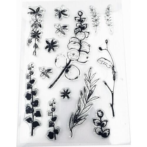 Fruit Tree Transparent Seal Stamp for DIY Hand Account Transparent Silicone Seal Rubber Stamp Album Greeting Card Making