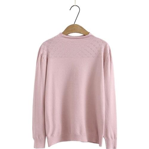 Plus Size XL-4XL Pink Black Womens Long Sleeved Autumn Winter Crochet Sweaters Casual Elegant Pullovers