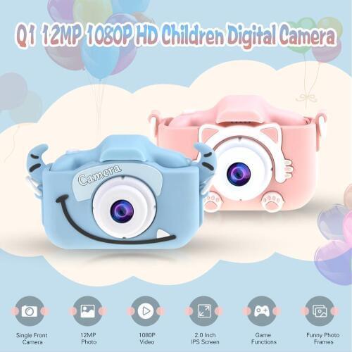 Christmas Gift 1080P HD12MP Children Digital Camera Kids Video Cameras Camcorder 2.0 Inch IPS Color Screen