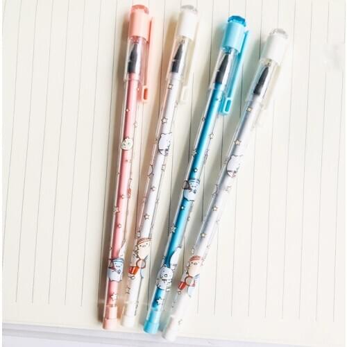 2X Kawaii Sushi Family Crystal Cap Cartoon Gel Pen Rollerball Pen 0.35mm Black Ink Student Stationery