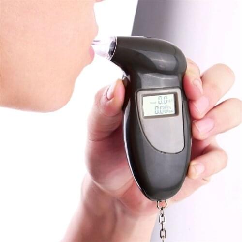 Handheld Backlight Digital Alcohol Tester Digital Alcohol Breath Tester Breathalyzer Analyzer LCD Detector Backlight Light