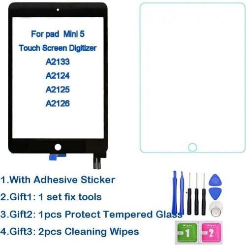 For iPad Mini 5 Touch Screen Mini5 5th Gen Digitizer For iPad Mini 2019 A2124 A2126 A2133 Touchscreen Glass Replace Replacement