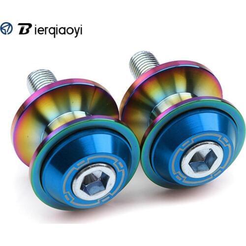 Motorcycle For Yamaha/Kawasaki/KTM/Honda Universal 6mm 8mm 10mm Swingarm Sliders Spools Paddock Stand Bobbins Swing Arm 2pcs