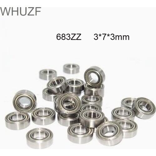 WHUZF Free Shipping 683ZZ Bearing ABEC-1 10PCS 3x7x3 mm Miniature 683 ZZ Ball Bearings 618/3ZZ EMQ Z3V3 High Quality