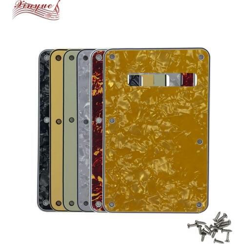 Pleroo Custom Guitar Parts For left handed US 6 hole Strat guitar Tremolo Cover Strat Back Plate Guitar Pickguard Scratch Plate