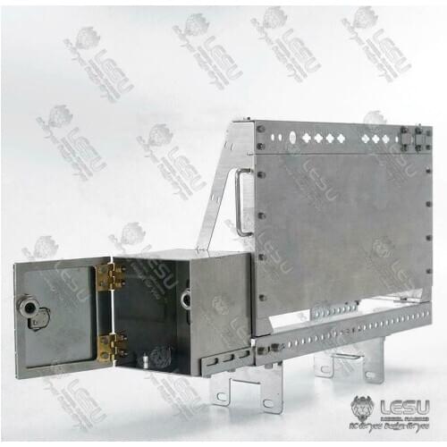 LESU Metal Cabin Guardboard Toolbox for 1/14 TAMIYA MAN RC Tractor Truck DIY Model Car