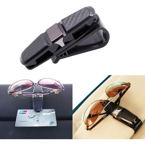 2020 New Carbon Fiber Car Glasses Frame Sunglasses Clip Car Card Holder Paper Clip Car Accessories