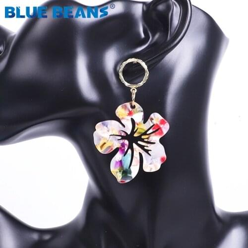2020 Pink Earrings For Women Flower Earrings Bohemian Dangle Drop Earrings Jewelry Fashion Geometric Boho Earings Hanging Summer