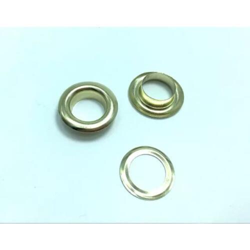 10mm 3/8" Round Eyelet Metal Grommet Light Gold 1000pcs