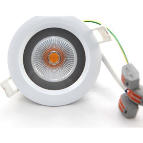 10pcs/lot 9W Dimmable Driverless LED Downlighters AC220-240V Samsung COB Recessed Ceiling Down Light Lamp DHL Free Shipping