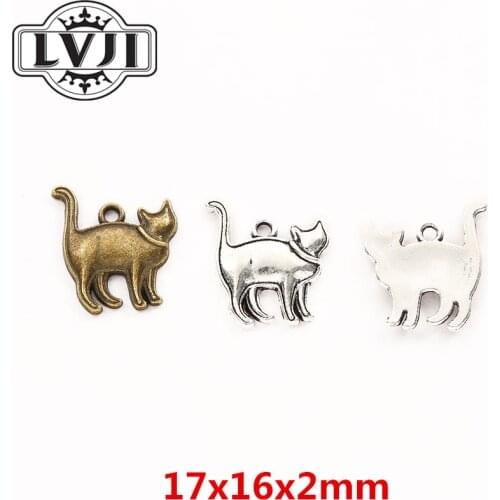 25pcs zinc alloy Animal Cat Charms for Jewelry Making 5932