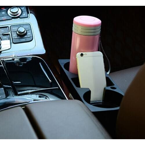 3 In 1 Car Cup Holder Plastic Automobile Vehicle Seat Gap Organizer Phone Holder Drink Storage Box