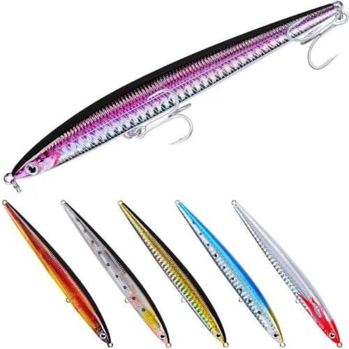 5pcs/Set 29g Pencil Sinking Fishing Lure Hard Plastic 133mm Trolling Fishing Lure Saltwater Artificial Stick Lure Bait
