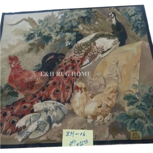 Free shipping 100% Woolen Aubusson Tapestry Home decoration wall tapestry 111x123cm
