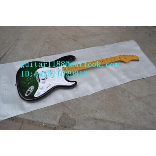 Free shipping retail new high quality through the type bridge S-T electric guitar F-1608+softcase