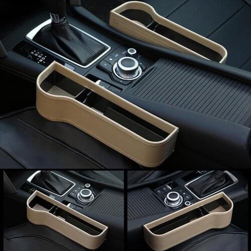 Faux Leather Cars Seat Filler Crevice Gap Organizer Sotrage Box Case Holder