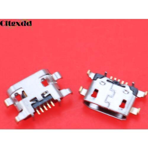 Cltgxdd 100PCS Micro USB Jack Charging Socket Port Connector for Lenovo Vibe A7020 K52t38 K5 Note for redmi 5 plus for Meizu M6