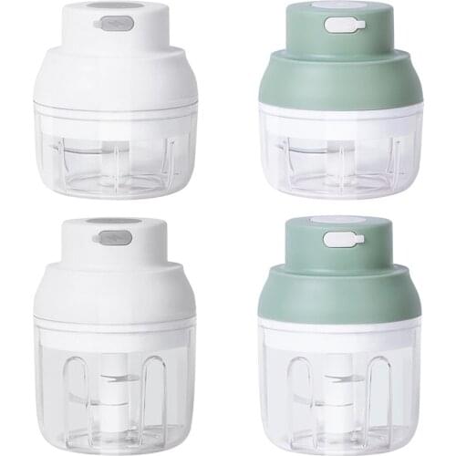 100/250ml Mini Electric Garlic Chopper Wireless Food Masher Machine Sturdy Durable Chili Ginger Vegetable Crusher Kitchen Tools