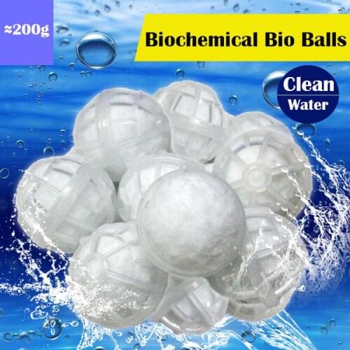 30pcs Aquarium Biochemical Bio Balls Filter Media Fish Tank Koi Pond Filtration Material Cleaning Accessories Bacteria