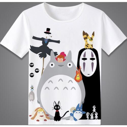 T-shirt Totoro T Shirt Summer Japan Anime Men Women Tops Tees