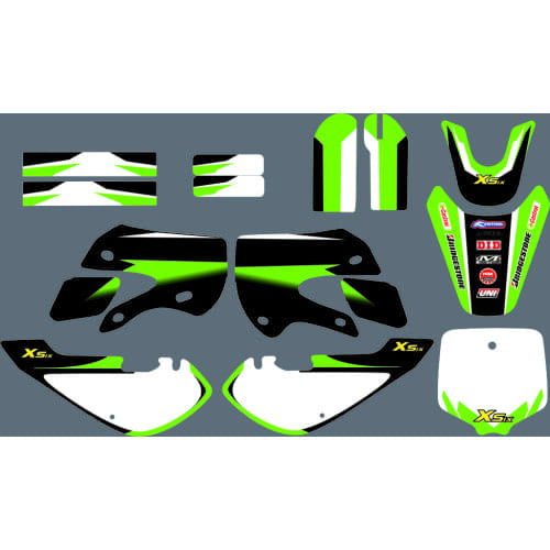 H2CNC GRAPHICS & BACKGROUND DECAL STICKER Kits For Kawasaki KLX110 KLX 110 KX65 KX 65 Suzuki DRZ110 DRZ 110 Pit Dirt Bike