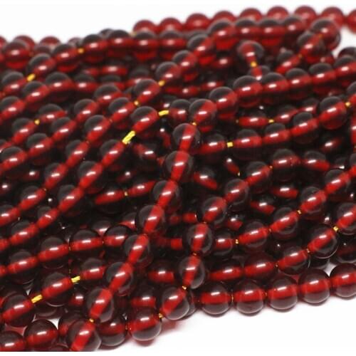 Best-selling dark red resin beeswax 5mm 6mm 8mm 10mm new loose round beads diy jewelry B40