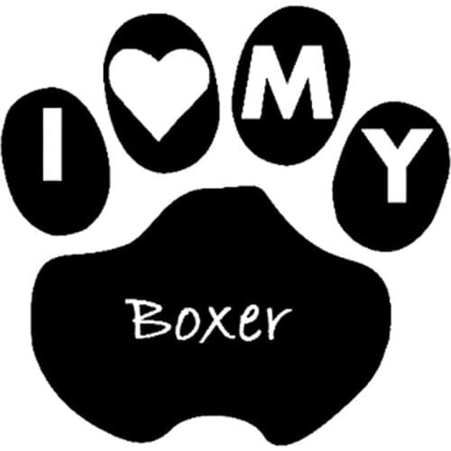 Hot Creative I Love My Boxer Dog Scratching and Printing Automobile High Quality KK Vinyl Cover Scratches Waterproof PVC