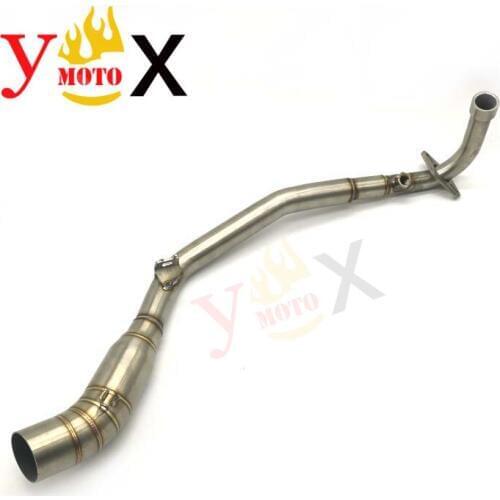 Modified Stainless Steel Motorcycle Slip On Exhaust Pipes Front Link Muffler Silencers DB Killer For Kawasaki Z125