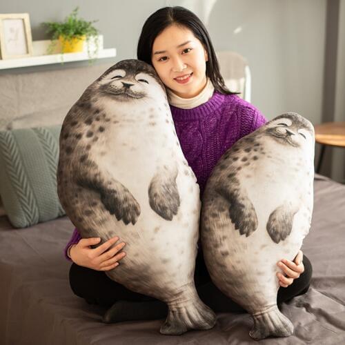 Soft big seal pillow cushion sea lion stuffed plush toys soft kids stuffed doll birthday gift
