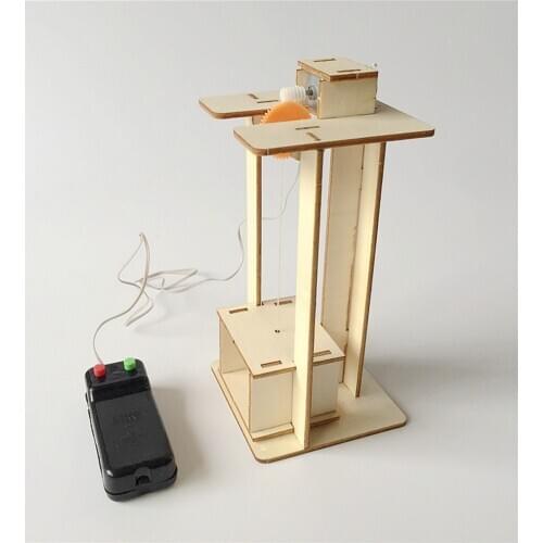 Science Technology Remote Control Elevator Toy Self Assembly Model Puzzle
