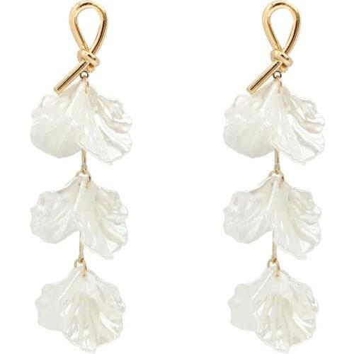 New Delicate Crystal Pearl Long Tassel Earrings Geometric Heart Pendant Earrings Lady Fashion Earrings Jewelry Gift