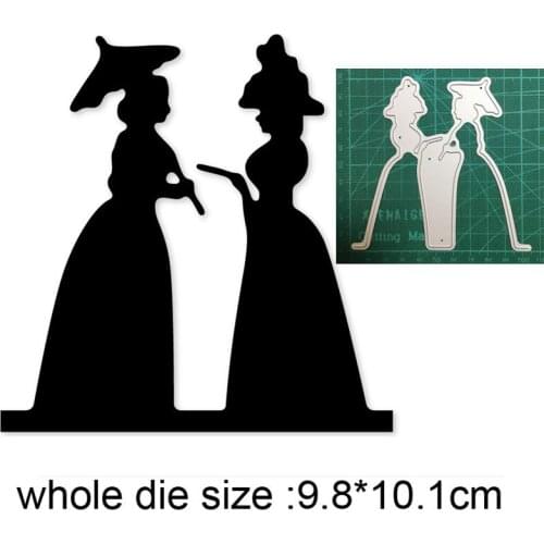 Couple Sister Metal Cutting Dies Cut Die Mold Decoration DIY Scrapbooking dies Paper Craft Knife Mould Blade Punch Stencils Dies