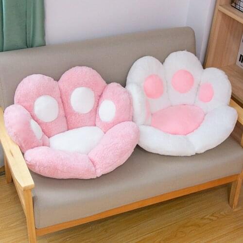 Chair Cushions Cute Cat Paw Shape Plush Seat Cushions for Home Office Hotel Café