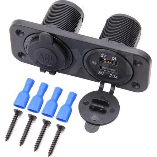 PZ 1PCS 12V Dual USB Car Cigarette Lighter Socket Splitter 12V Charger Power Adapter Charger Outlet Accessories 2016 USB 2.0A