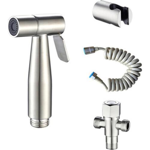 Handheld Bidet Toilet Sprayer, Stainless Steel Bathroom Potty Bidet Sprayer Set Hygiene Baby Cloth Diaper Sprayer Cleaner