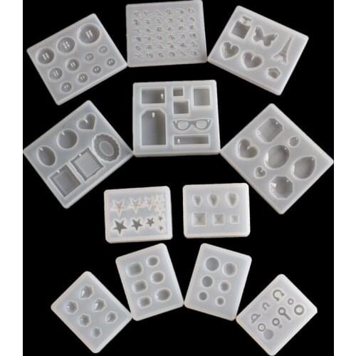 DIY mirror silicone mold transparent UV resin combination mold pendant jewelry accessories
