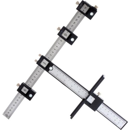 Detachable Hole Punch Jig Tool Center Drill Bit Guide Set Sleeve Cabinet Hardware Locator Wood Drilling Woodworking Tool