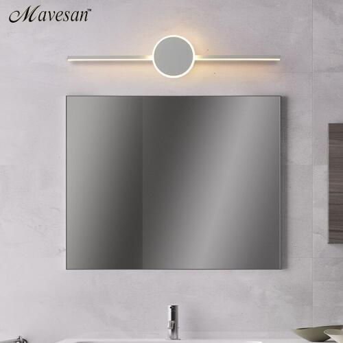 Modern LED Wall Lamps For Bathroom Living Room White Black Iron Arylic Base Indoor Mirror Wall Lights Lighting Luminaria