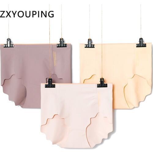 3Pcs One Piece Seamless Briefs Women Sexy Ultrathin Panties Female High Waist Big Size L-XXL Underwear Soft Comfortable Lingerie