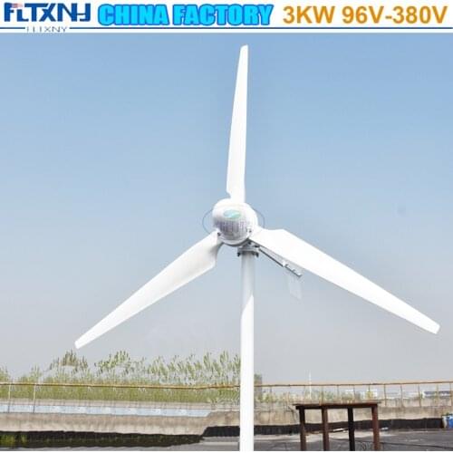 FLYT 3KW Wind Turbine Low RPM Horizontal Wind Generator 3000W 48V 96V 220V Windmill for Home and Wind Energy Engineering