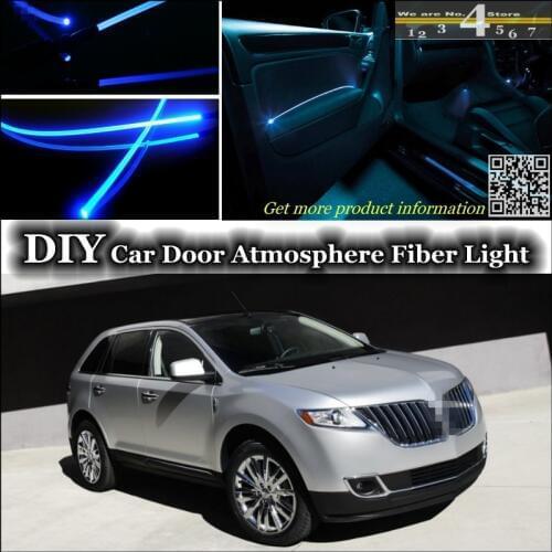 For Lincoln MKX interior Ambient Light Tuning Atmosphere Fiber Optic Band Lights Inside Door Panel illumination Not EL light