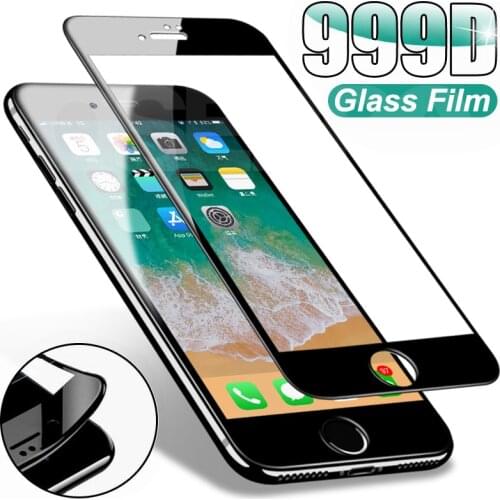999D Full Cover Protective Glass For iPhone 8 7 6 6S Plus Screen Protector on iPhone 8 7 6 6S SE 2020 Tempered Glass Film Case