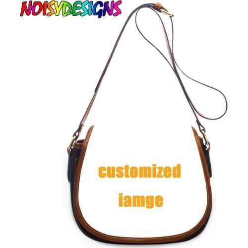 NOISYDESIGNS Customized Printed Messenger Bag Ladies PU Leather Shoulder Females Fashion Shoulder Bag Custom Bolsa Bandolera