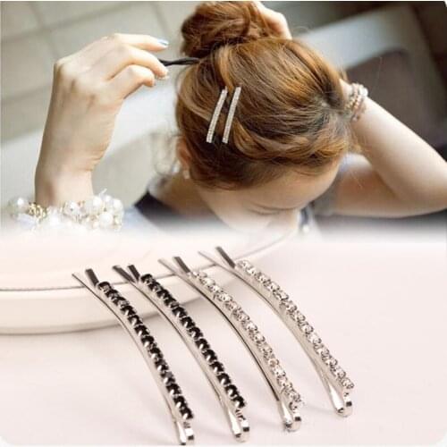 2PCS Women Crystal Hairpin Girls Shiny Hair Clips Hairpins For Hair Women Bridal Hairpins Hair Styling Tools Hair Accessories