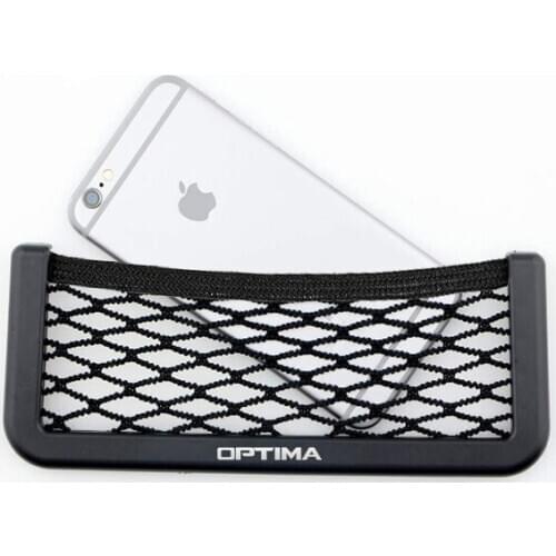 Car Net Bag Phone Holder Storage Pocket Organizer Mesh Trunk Net Holder Pocket for KIA Optima